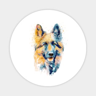 German Shepherd Dog Portrait Magnet